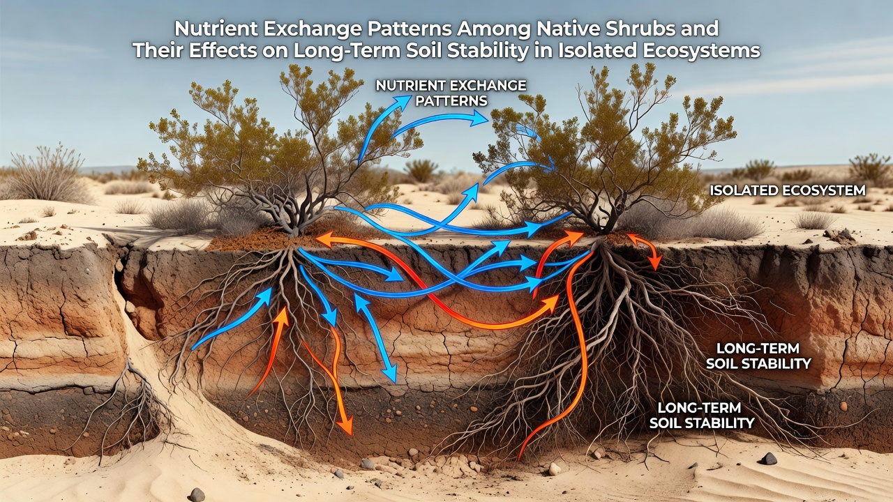 Nutrient Exchange Patterns Among Native Shrubs and Their Effects on Long-Term Soil Stability in Isolated Ecosystems